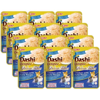 INABA Dashi Delights Jemné vločkové kura s tuniakom Recept 12x40g