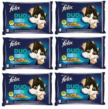 FELIX Duo rybie príchute v želé 12x(4x85g)