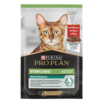 Purina Pro Plan Sterilised s hovädzím mäsom pre mačky 85g