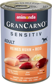 Príchuť ANIMONDA GranCarno Sensitiv Adult Dog: Kuracie mäso + ryža 400g