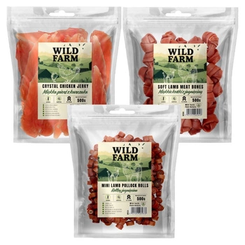 WILD FARM 3x500g Psie maškrty Mix príchutí
