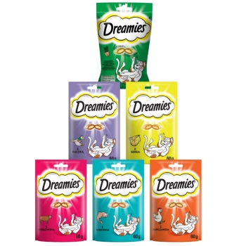 DREAMIES 6x60g - Maškrty pre mačky so zmesou chutí