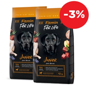 FITMIN For Life Junior Large Breeds 2x12kg -3%