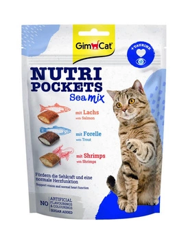 GIMCAT NUTRI POCKETS Sea Mix Taurín 150g