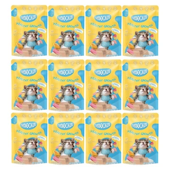MOOCHIE KITTEN Healthy Growth Tuna & Chicken 12x70g