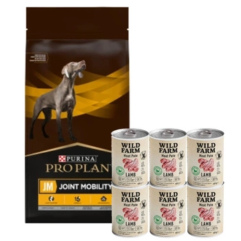 PRO PLAN JM Joint Mobility Suché krmivo pre psov 12 kg & WILD FARM Pate Lamb 6x400g bezlepkové krmivo pre psov