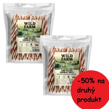 WILD FARM Sendvič s jahňacím mäsom a treskou 2x500g psia maškrta