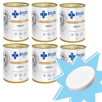 ENZO VET Urinary na ochorenia močových ciest s kuracím mäsom pre psov 6x400g + Veko na 400g plechovku ZADARMO!