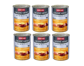 ANIMONDA GranCarno Sensitiv Adult Dog príchuť: moriak + zemiaky 6x400g