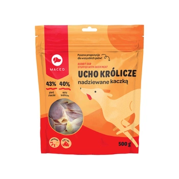 MACED králičie ucho plnené kačicou 500g