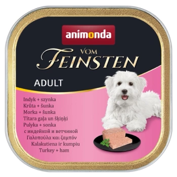 ANIMONDA Dog Vom Feinsten Dospelý morčací so šunkou 150g