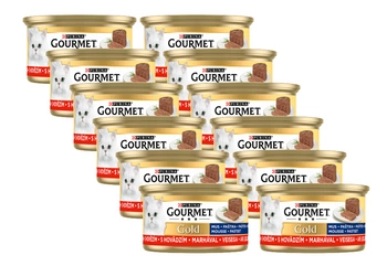 Purina Gourmet Gold mousse s hovädzím mäsom 12x85g