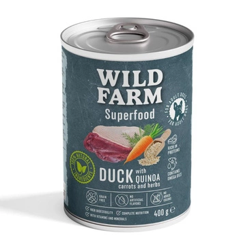 Wild Farm Superfood Duck 400g krmivo pre psov bez obilnín