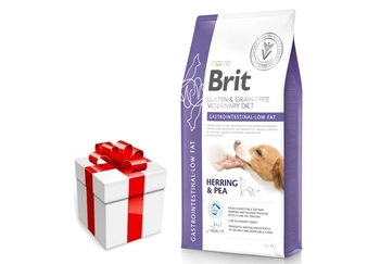 BRIT GF Veterinary Diets dog Gastrointestinal-Low Fat 12kg + prekvapenie pre vášho psa ZDARMA