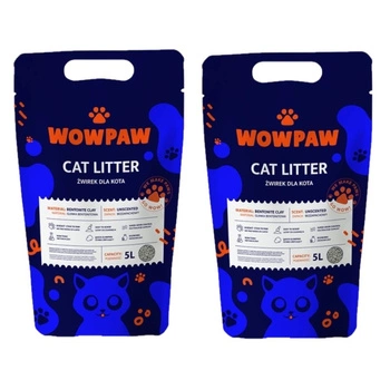 WOW PAW Bentonitová podstielka - bez zápachu pre mačky 2x5 l