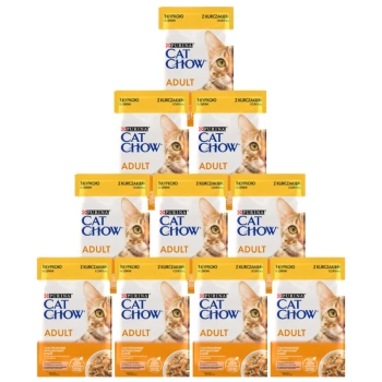 PURINA Cat Chow Adult Chicken and Zucchini Jelly Cat Food 10x85g