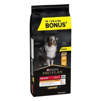Purina Pro Plan Medium Adult Optibalance, kuracie mäso s ryžou 14kg + 2,5kg