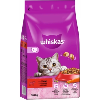 Whiskas Adult s hovädzím mäsom 3,8 kg