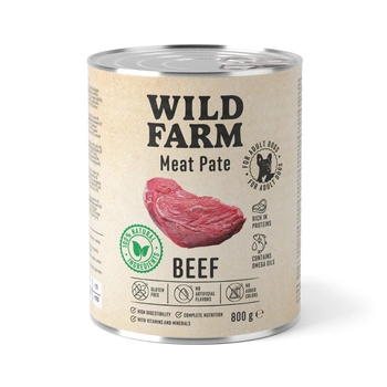 WILD FARM Hovädzia paštéta 800g bezlepkové krmivo pre psov