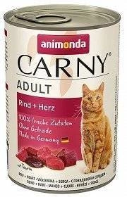 Animonda Cat Carny Adult príchuť: hovädzie mäso a srdce 400g