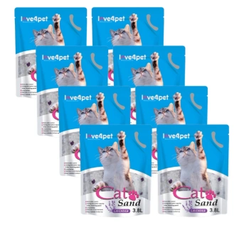 Cat Sand Levanduľa silikónová podstielka pre mačky 8x3,8l