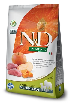 Farmina N&D Pumpkin Grain Free canine BOAR AND APPLE ADULT MEDIUM & MAXI 12kg