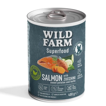 Wild Farm Superfood Salmon 400g krmivo pre psov bez obilnín