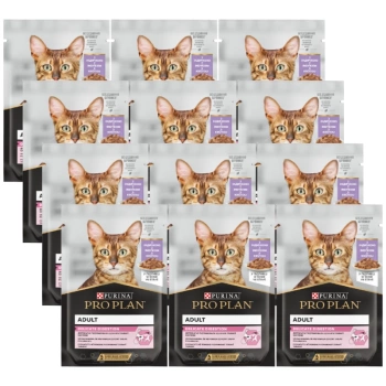 PRO PLAN Nutrisavour Delicate krmivo pre mačky jemné kúsky s morčacím mäsom v omáčke 12x85g