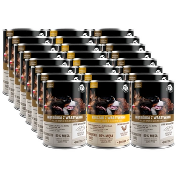 PetRepublic kúsky v omáčke s kuracou/pečeňou a zeleninou 24x800g