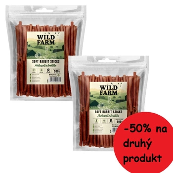 Psí maškrta WILD FARM Rabbit Sticks 2x500g