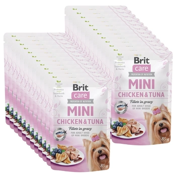 Brit Care Mini Chicken & Tune fillets in gravy 24x85g