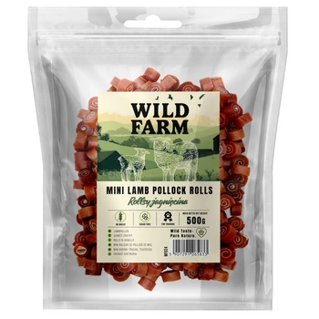 WILD FARM jahňacie rolky 500g pre psa