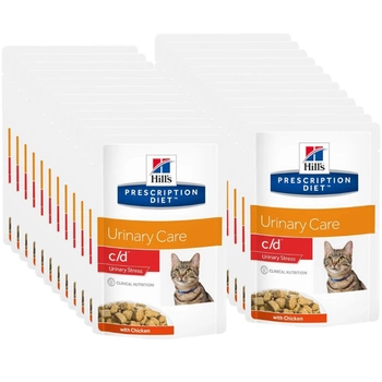 HILL'S PD Prescription Diet Feline c/d Urinary Stress Chicken 24x85g sáčok