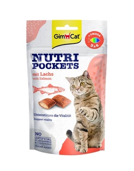 GIMCAT NUTRI POCKETS Lososový snack s Omega 3&6 60g