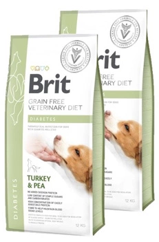 Brit gf veterinary diets dog Diabetes 2x12kg