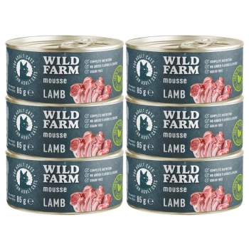 WILD FARM Mousse Lamb 6x80g - pena pre mačky bez obilnín