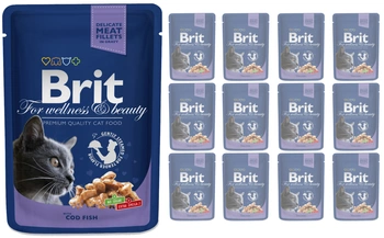 Brit Premium Cat kapsička s treskou 12x100g