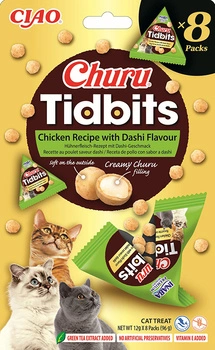 INABA Cat Churu Tidbits - Kuracie s vývarom Dashi 8x12g