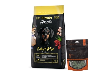 FITMIN For Life Mini Adult 12kg + Dentálna pochúťka pre psy 70g GRATIS