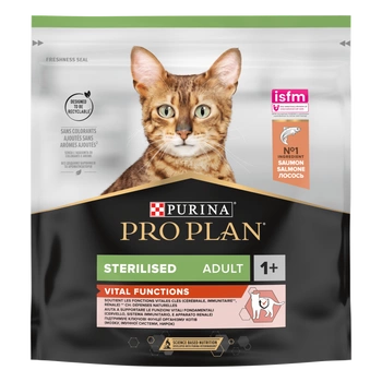 PRO PLAN Sterilizované Vitálne funkcie Krmivo pre mačky bohaté na lososa 400 g