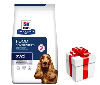 HILL'S PD Prescription Diet Canine z/d Food Sensitivities 10kg + prekvapenie pre vášho psa ZDARMA
