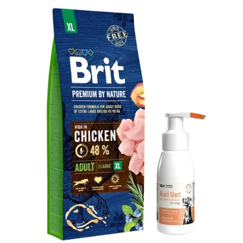 BRIT Premium By Nature Adult XL 15kg & Prípravok na starostlivosť o uši pre psov 75 ml
