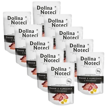 DOLINA NOTECI Kuracie jedlo s cestovinami 10x100g - mokré krmivo pre psov