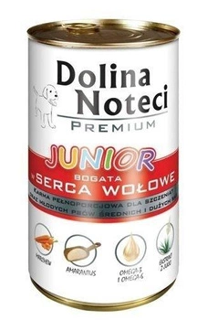 Dolina Noteci PREMIUM Junior bohatá na hovädzie srdce 400g x24