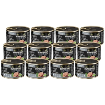 DOLINA NOTECI Super Rafi Cat P&F s perličkovými a kačacími srdcami pre sterilizované mačky 12x185g