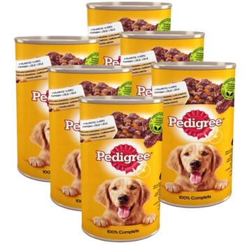 PEDIGREE Adult konzerva 6x1200g - vlhké kompletné krmivo pre dospelé psy, s kuracím mäsom v želé