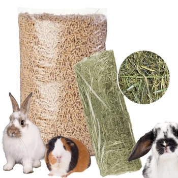 EcoPellet Ekologická drevená peletová podstielka pre mačky, morčatá a králiky 15 kg + Malé seno 15l ZADARMO