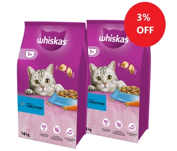 Whiskas granule s tuniakom 2x14 kg