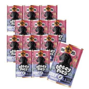 Dobry pes s tuniakom a teľacím mäsom 12x400g