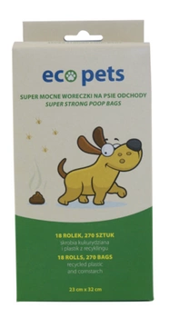 ECO PETS Ekologické vrecia na výkaly 270 ks ( 18x15)